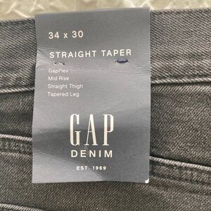 GAP Gray Denim Straight Taper Jeans